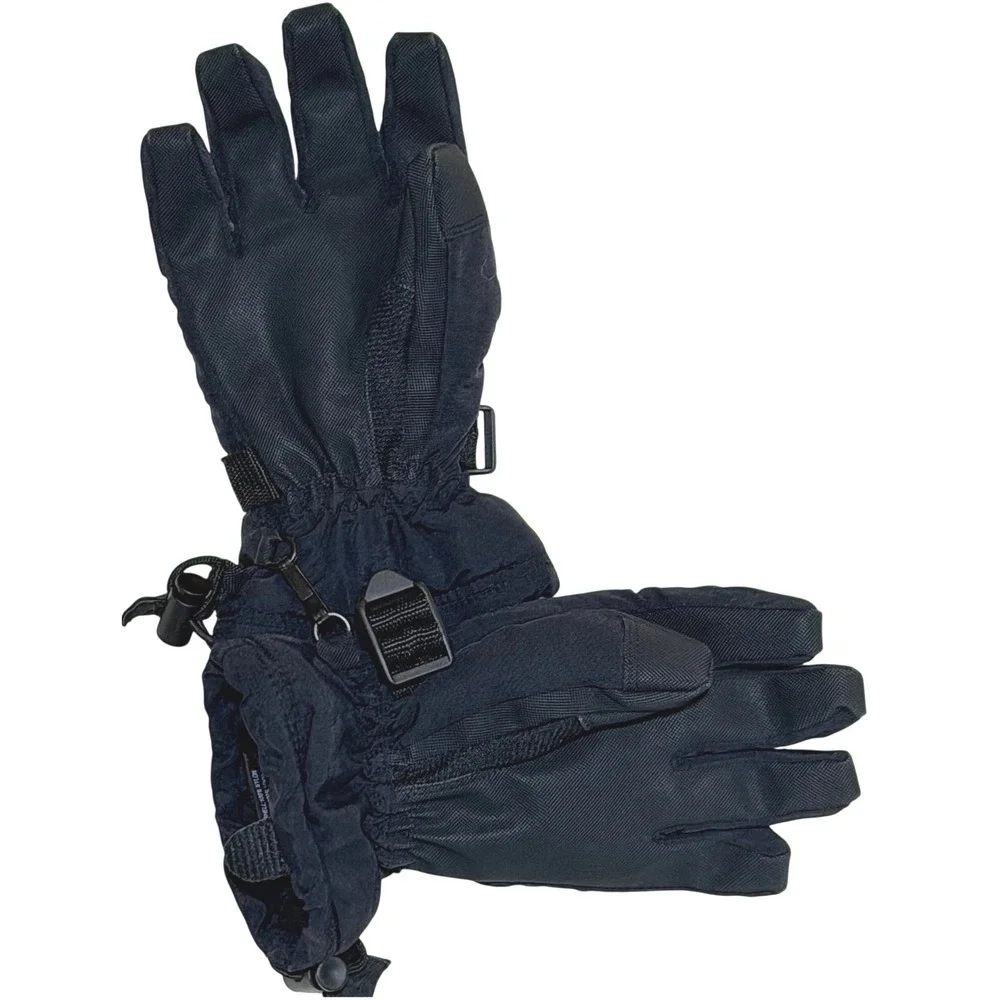Hotfingers Winter Gloves Youth L 9-10 Black Nylon Insulated Snow Ski Outdoor